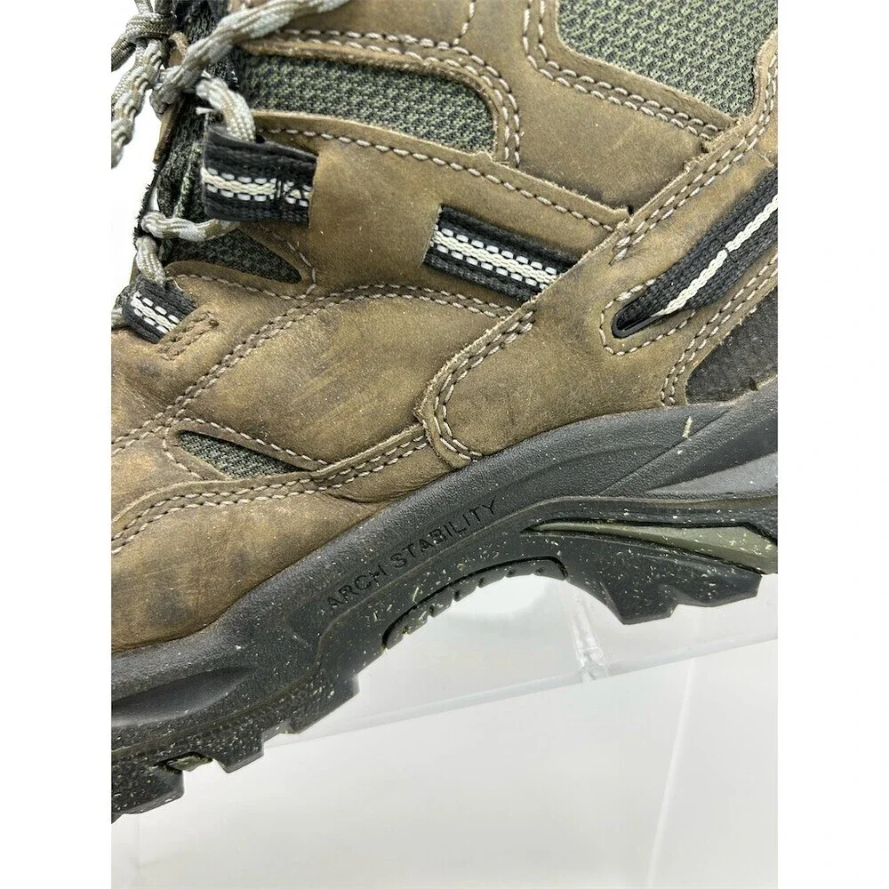 KEEN Utility Braddock Mid Waterproof Steel Toe Work Boots Brown/Green Size 12D